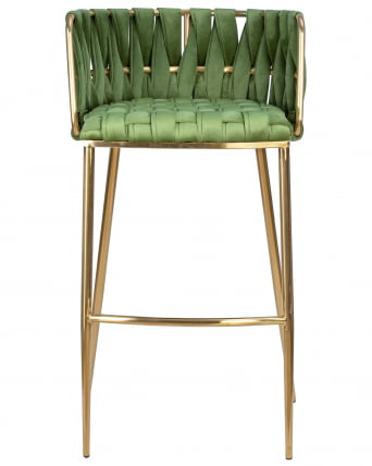 Стул барный DOBRIN EMMA GOLD (зеленый велюр (VF-08))_5