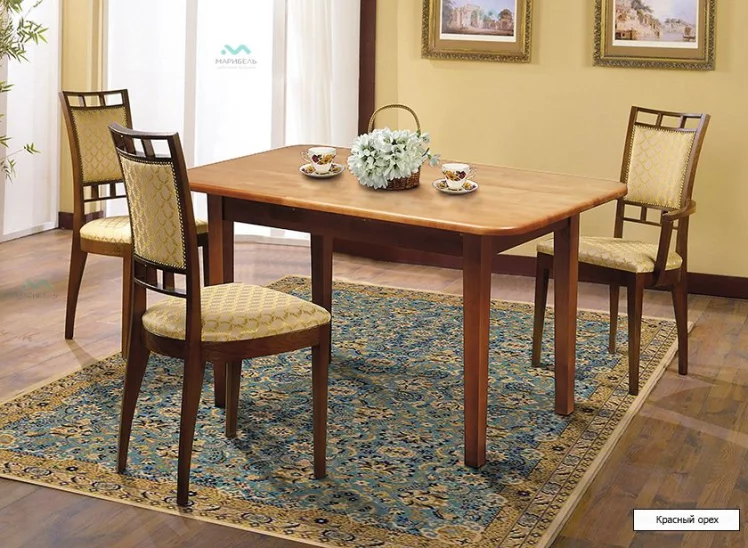 Стол обеденный массив Орех красный (1100)_0