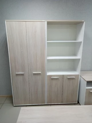 Шкаф для одежды 4 широкий Deka 10.19.301 Дуб Сантана светлый/Белый_2