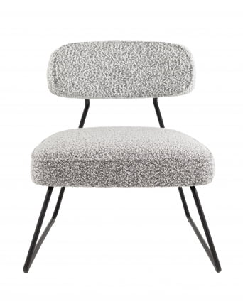 Кресло лаунж Кате букле серый / Kate_1