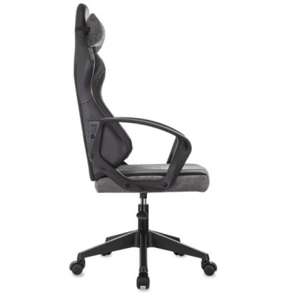 Кресло компьютерное BRABIX Forcer GM-127, 2 подушки, экокожа/велюр, черное/серое_4