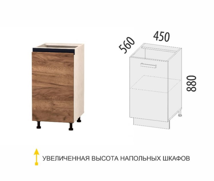 Напольный шкаф (лев/прав) Дакота 103.72_5