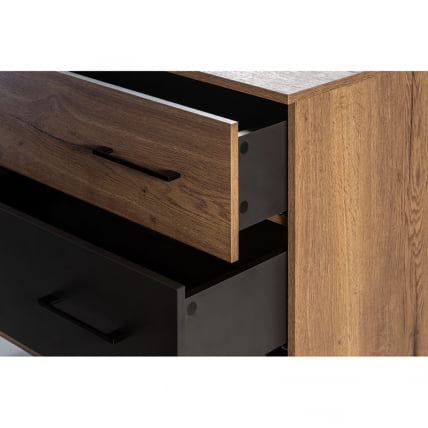 Комод Loft с 3 ящиками Дуб табак/Графит_3