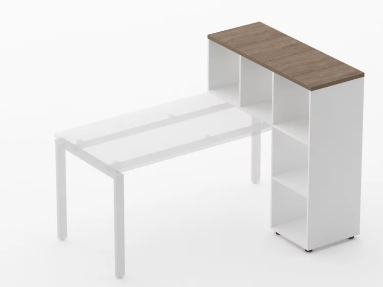 Стеллаж к столу Deka 9.07.11 Дуб Верцаска/Белый_1