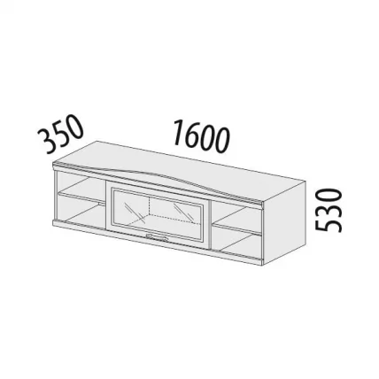 Полка навесная Венеция 32.27 Сосна Астрид Ваниль_1
