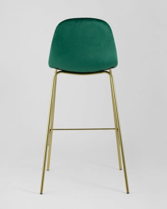 Стул барный Валенсия Зеленый с золотыми ножками_3