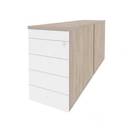 Тумба двойная приставная / опорная (TIP-ON) ONIX O.TPO-2.8 TIP Дуб Аттик/Белый_0