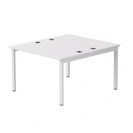 Бенч-система на 2 места на металлокаркасе, опоры 45 гр Everprof EVO 254S015 Белый_0