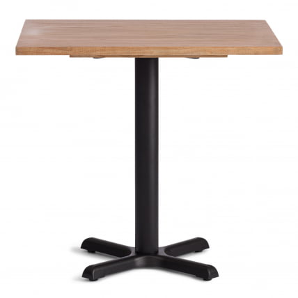 Стол VALHALLA дерево вяз/железная опора, 80х65х76 см, груша №3/черная опора_2