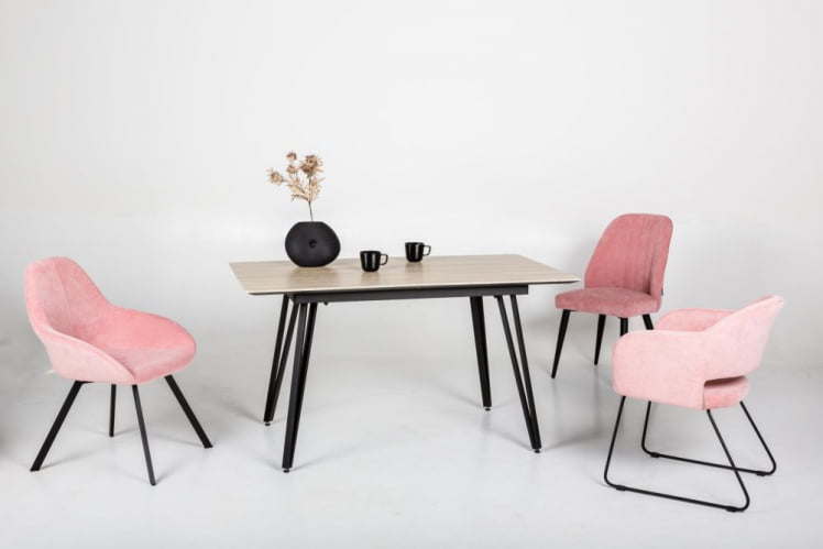 Стол раскладной Диего 140-180 white Мрамор графит_3