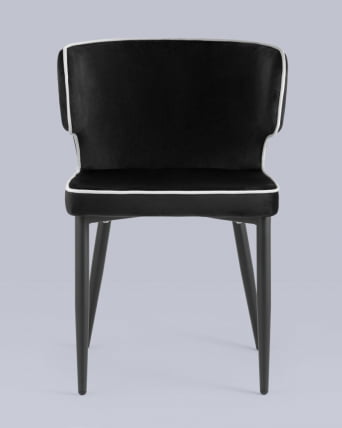 Стул Матео с кантом велюр Черный_7