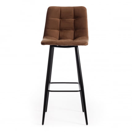 Стул барный CHILLY (mod.7095б) ткань/металл, 53х44х104 см, высота до сиденья 76 см, коричневый barkhat 12/черный_4