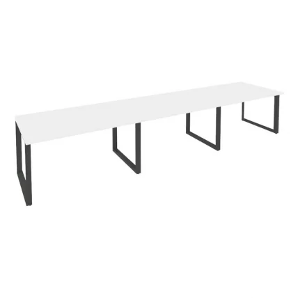 Стол переговорный (3 столешницы) ONIX O.MO-PRG-3.3 Белый Бриллиант/Антрацит_0