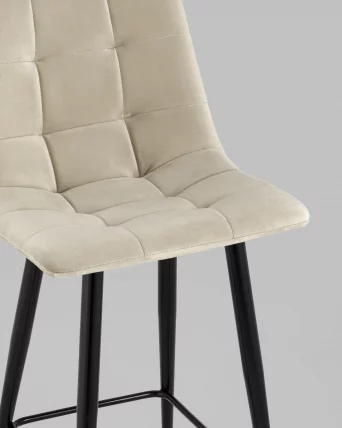 Стул полубарный Джанго велюр Бежевый_7