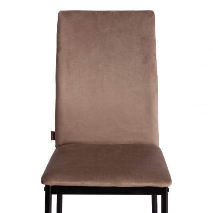 Стул CAPRI (mod. BC565-DC) металл, флок, 43 х 53 х 92 см, Beige (бежевый) HLR8 / черный_5