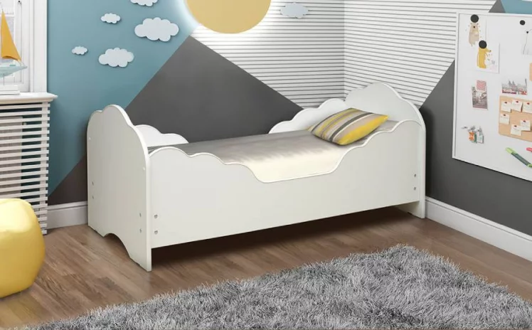 Кровать детская Малышка №5 600*1400 Дуб молочный_0