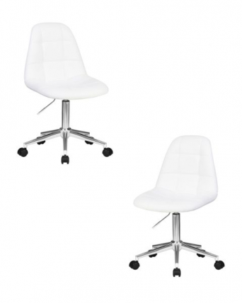 Офисное кресло для персонала DOBRIN MONTY (белый) 2 шт_0
