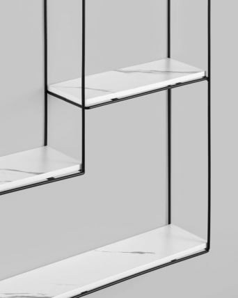 Полка Square черная Черный мрамор_4