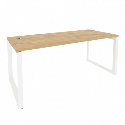 Стол рабочий руководителя на О-образном м/к ONIX O.MO-SRR-5.8 Тиквуд Светлый/Белый_0