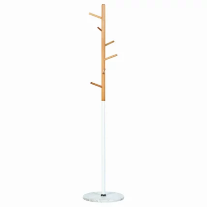 Вешалка-стойка BRABIX CR-1906 на мраморном диске Белый_1