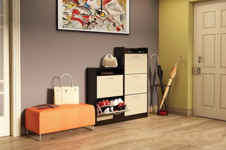 Тумбы для обуви в прихожую Иртыш Дуб феррара/Дуб кремона_0