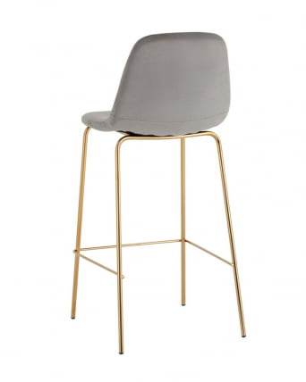 Комплект из двух стульев Валенсия SN велюр серый золотые ножки (2 шт)_4