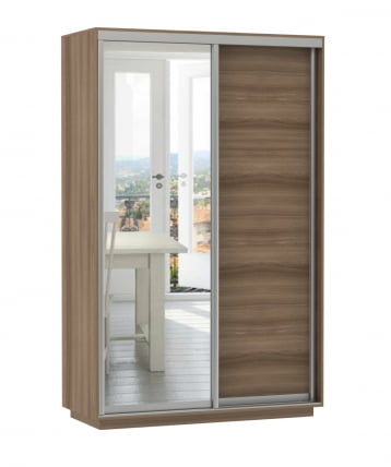 Шкаф-купе двухдверный Экспресс Дуо Медиум 1200х2200h Ясень шимо тёмный_0