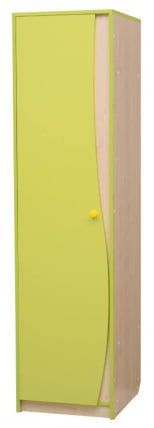 Пенал с дверкой Юниор-11.1 Дуб молочный/Лайм_0