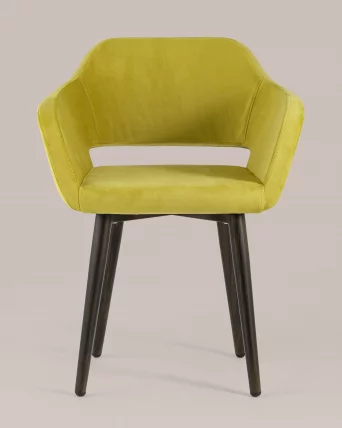 Стул с подлокотниками Саймон велюр Золотистый_3