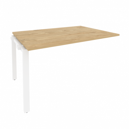 Проходной наборный элемент переговорного стола ONIX O.MP-NPRG-3 Тиквуд Светлый/Белый_0