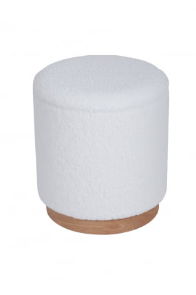 Пуф с ящиком Долли L тедди Белый_1