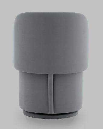 Пуф-трансформер Таунсвилл вращающийся с ящиком велюр серый_4