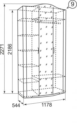 Шкаф трехдверный Виктория 9 без зеркала_2