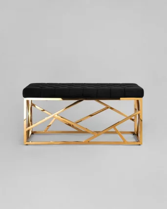 Банкетка АРТ ДЕКО велюр Черный_2