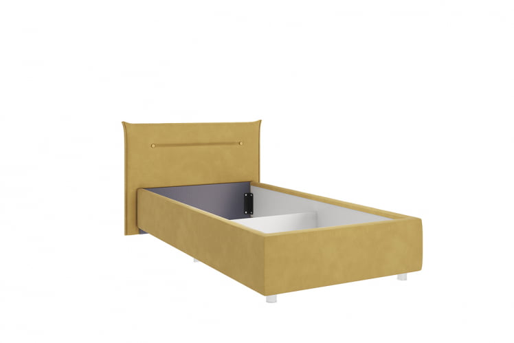 Кровать 0.9 Альба КМ0.9-16 медовый (велюр)_1
