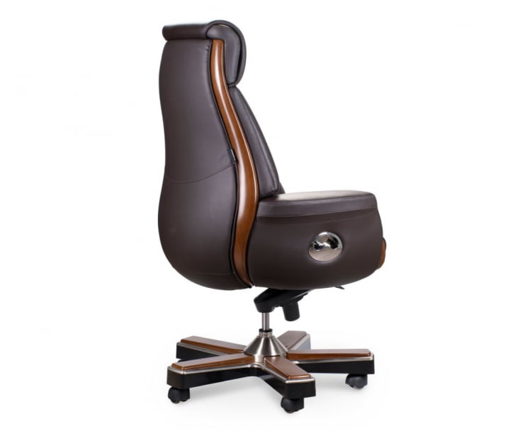 Кресло руководителя Трон кожа Коричневый_3