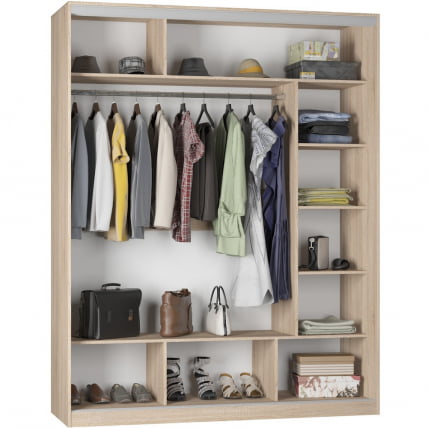 Шкаф-купе B-220х180х60-2(Белый-D8D8D8)_1