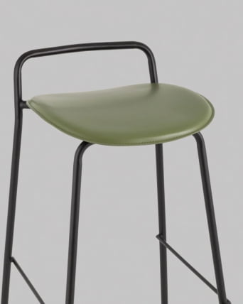 Стул барный Mantis экокожа зеленый_5