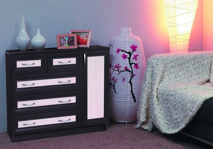 Комод №2 багет ясень шимо темный + ясень шимо светлый_0