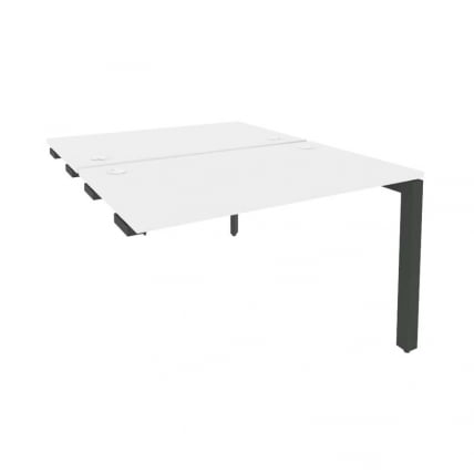 Стол-приставка двойной на П-образном м/к к опорным элем. ONIX O.MP-D.SPR-2.7 Белый Бриллиант/Антрацит_0