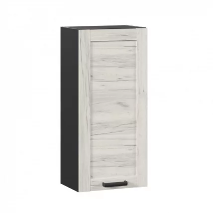 Шкаф кухонный 450 высокий Винченца ЛД 234.430.000.084 Черный Дуб Крафт белый_0