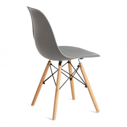 Стул CИНДЙ (ЕАМЕС) (мод. 001) / 1 шт. в упаковке дерево бук/металл/сиденье пластик, 51кс46кс82.5см, серый/грей / CINDY (EAMES) (mod. 51x46x82.5см, серый/grey_2