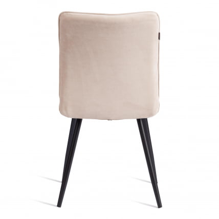 Стул обеденный Bari разборный, ткань велюр, 44х60х91, молочный/черный, (Porsche 2)_3