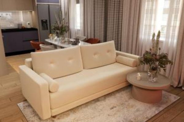 Диван прямой Санднес (Berhouse) Цвет фасада: Левис 04 велюр; Тип: Прямой; Материал фасада: Металл/Велюр_3