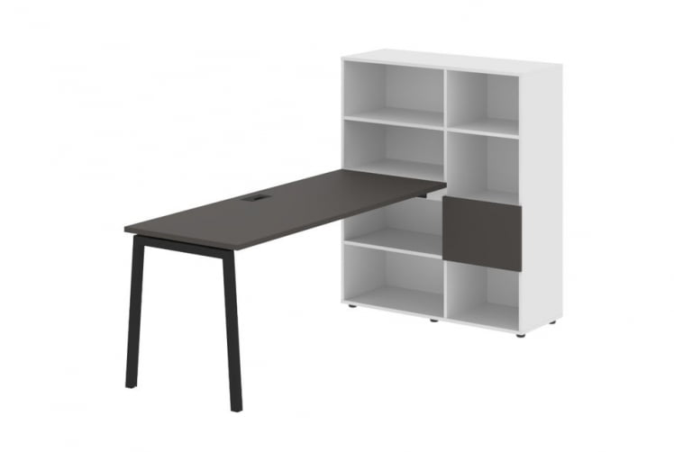 Рабочая станция EDIS ELRST 1117 Мокко Черный Белый_0