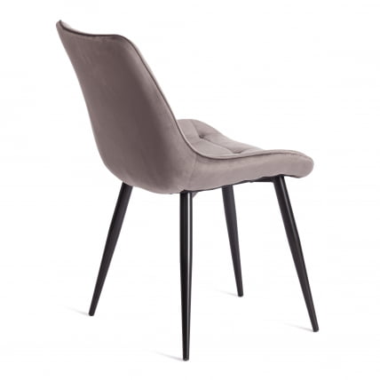 Стул ABRUZZO ( mod. 8060 ) металл/вельвет, 52 х 63 х 85 см, светло-серый (HLR 24)/черный_2