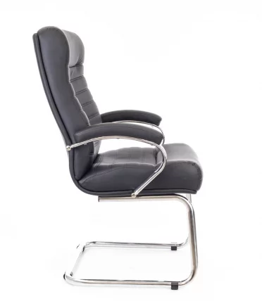 Кресло для посетителей Everprof Orion CF Экокожа Черный_2
