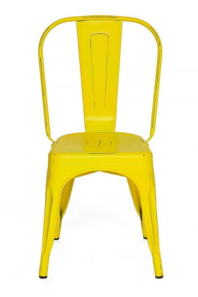 Стул LOFT CHAIR (mod. 012) металл, 45*35*85см, желтый/yellow vintage_1