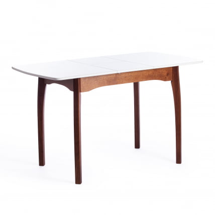 Стол CATERINA бук, мдф, 100+30x70x75, коричневый, белый_7