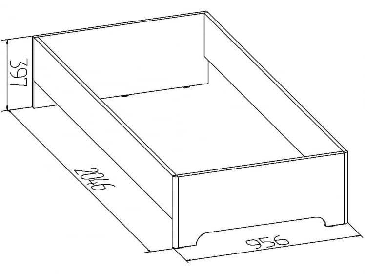 Кровать (900) Эко 5 Дуб сонома (спальня)_3